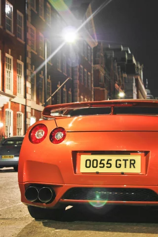 nissan, gt-r, ниссан, гт-р, город, улица, ночь, огни