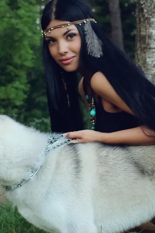 друзья, друг, собака, хаски, волосы