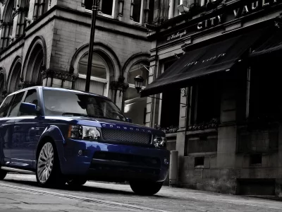 машина, range rover, город