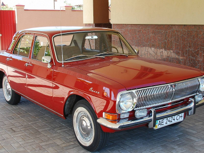 Авто, ретро, ГАЗ24 Волга, красный.