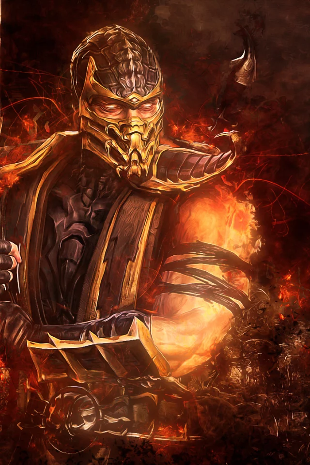 scorpion, видеоигра, меч, скорпион, mortal kombat, абстракции