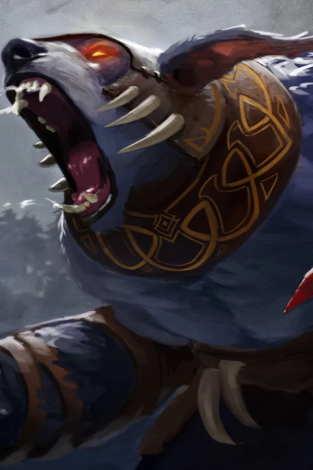 bear, scream, rage, claws, ursa worrior, dota 2, valve