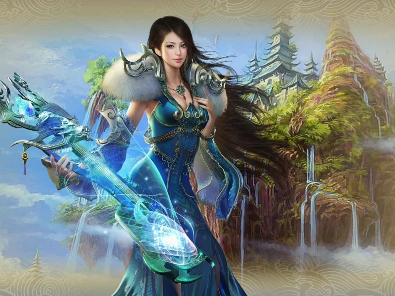 девушка, музыка, игра, Zhu Xian 3