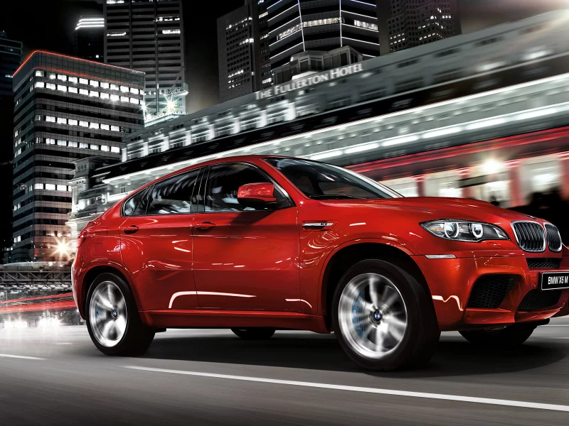 bmw, бумер, скорость, bmw x6, бэха, красный, x6, ночь, джип, икс6