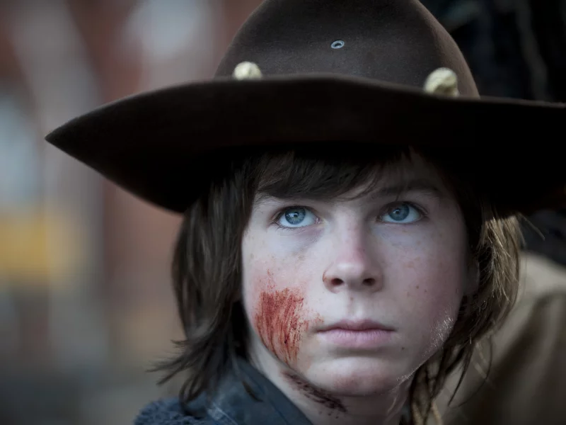 the walking dead, chandler riggs, портрет