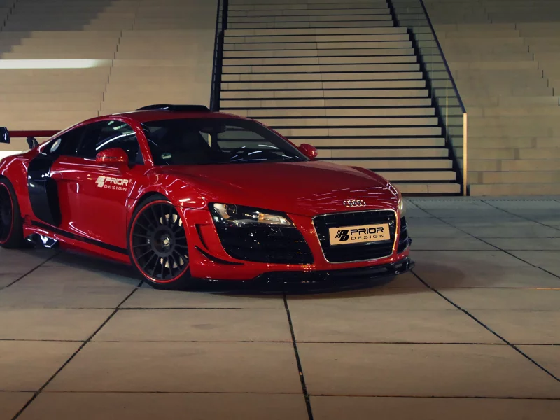 Audi, R8, GT650, автомобиль, передок, красный