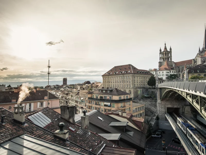 Lausanne, Switzerland, город, дома, архитектура