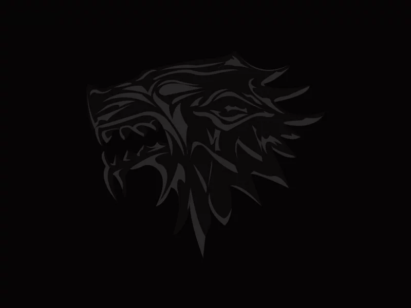 game of thrones, волк, логотип, герб, house of stark