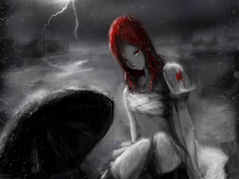 fairy tail, девушка, арт, erza scarlet, аниме, сказка о хвосте феи