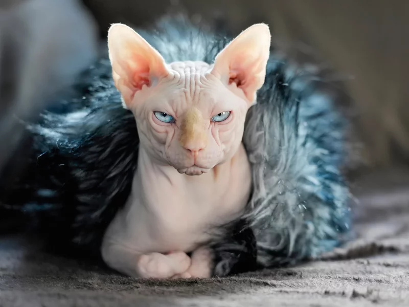 кошка, уши, мех