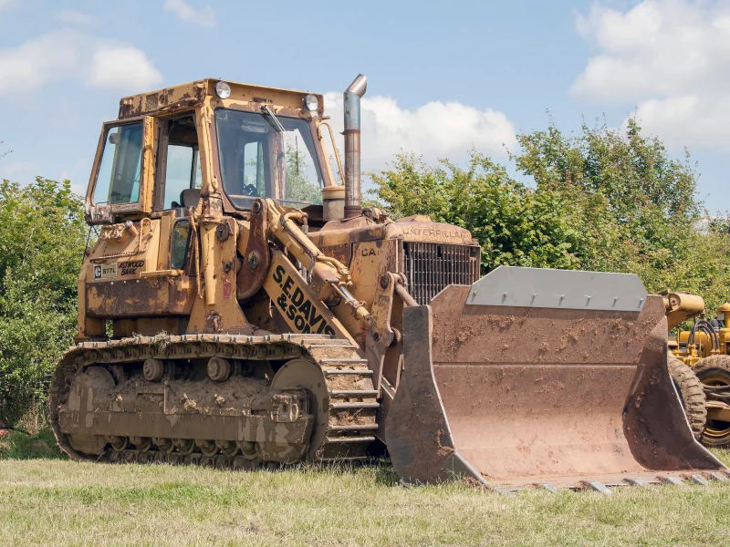 Фон, природа, бульдозер, Caterpillar