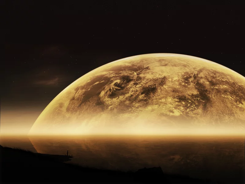 sci fi, moon, planets, edged, big