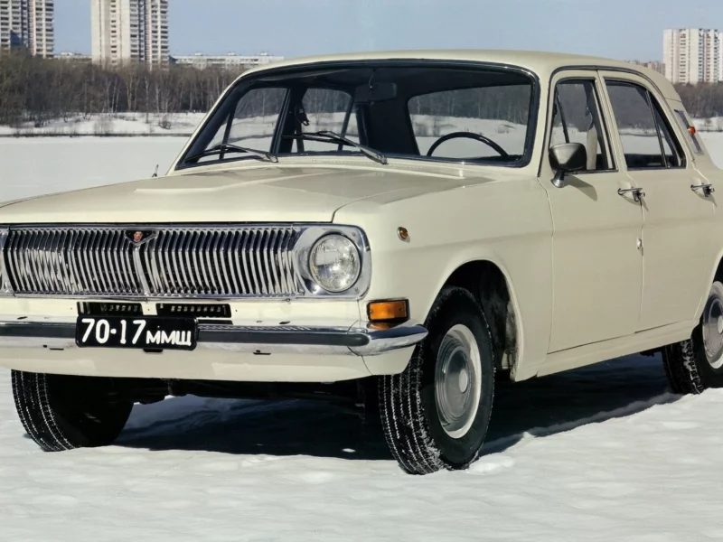 волга, белая, снег, ссср, газ-24