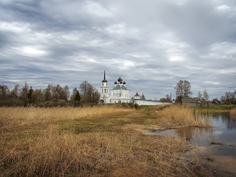 церковь, пейзаж, настроение, красиво