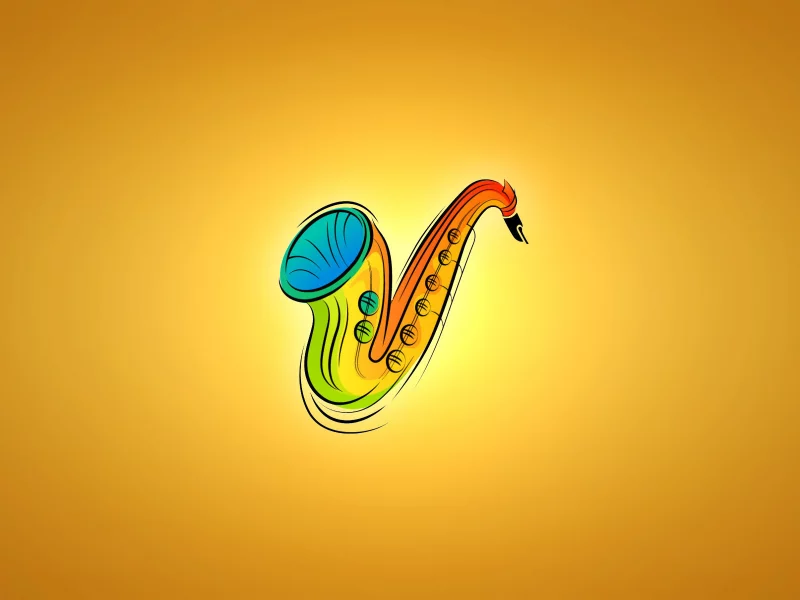 оранжевый, музыка, sax, saxophone, саксофон, jazz, джаз, желтый