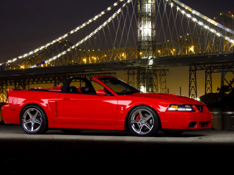 cobra, форд мустанг, мост, ночь, ford mustang