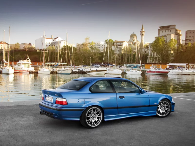 набережная, bmw m3, яхты, auto wallpaper, car, e36, бмв, авто