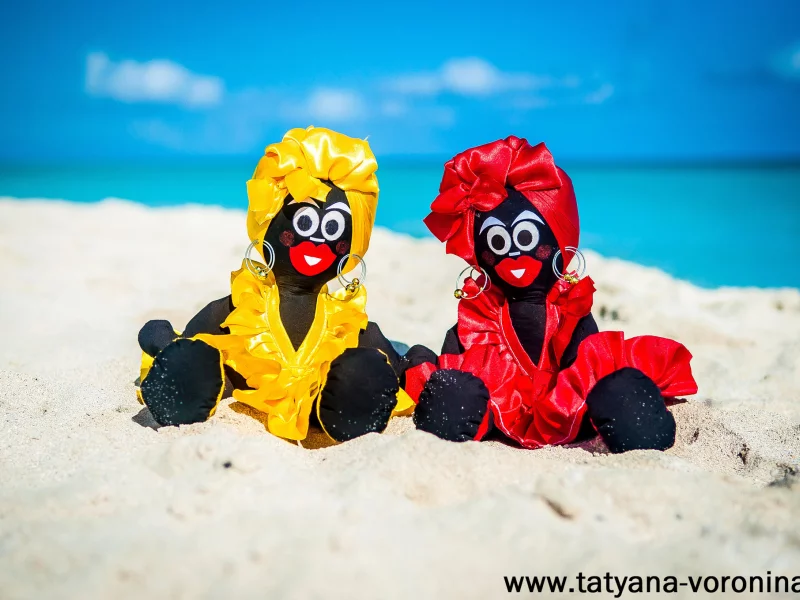 игрушки, куклы, негритянки, море, берег, песок, пляж