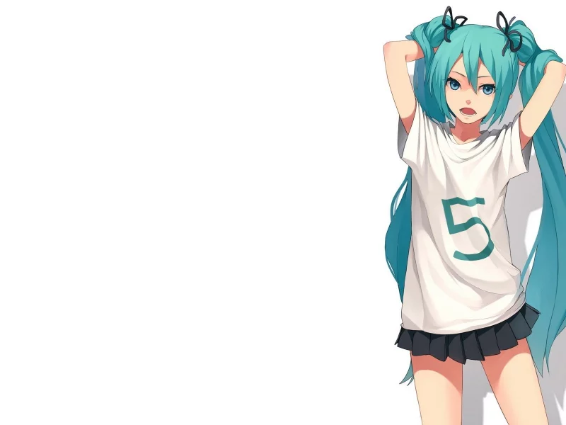 hatsune miku, vocaloid, вокалоид, длинные волосы, мику хатсуне