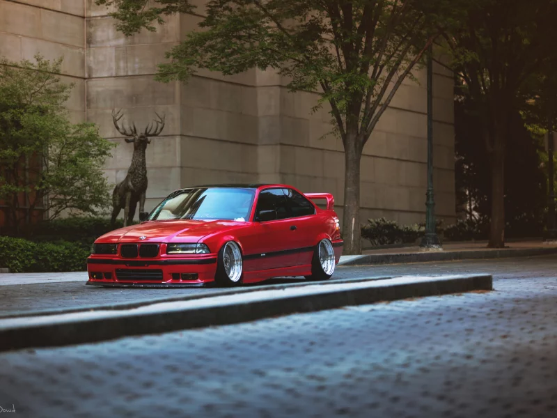 тюнинг, e36, красная, tuning, red, бмв, bmw, авто