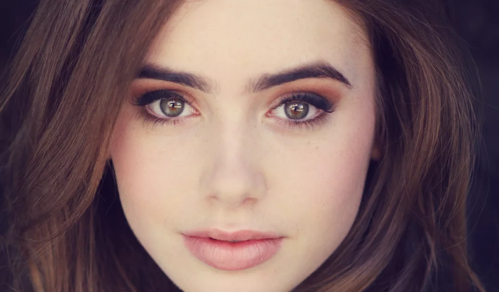 лицо, фото, face, взгляд, лили коллинз, lily collins, глаза