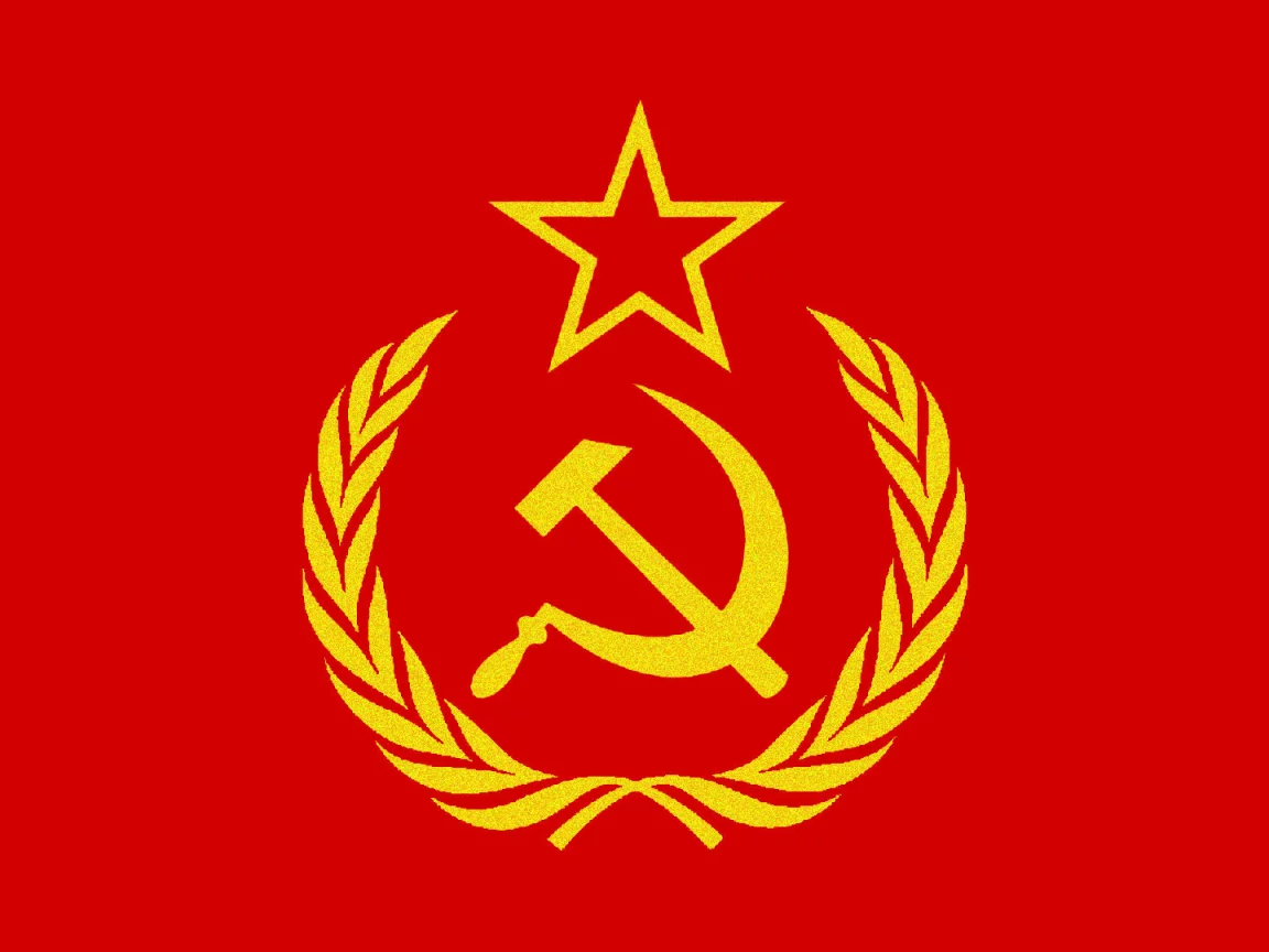 серп, звезда, эмблема, молот, флаг, колосья