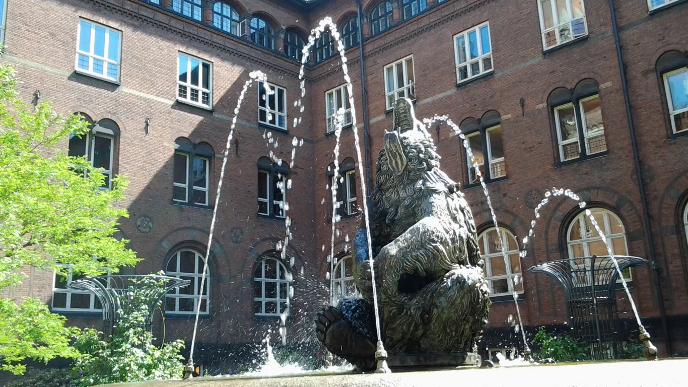 Kongeriget Danmark, Kobenhavn, Королевство Дания, Дания, Копенгаген, фонтан