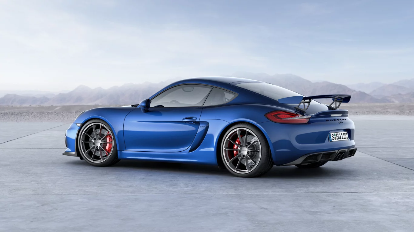 порше, porsche, синий, gt4, cayman, кайман
