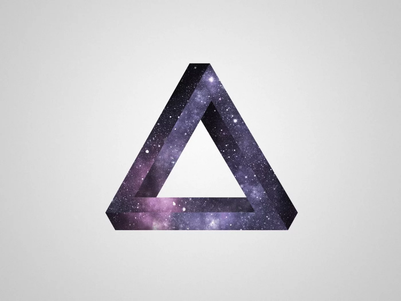 треугольник, космос, space, минимализм, triangle, звёзды
