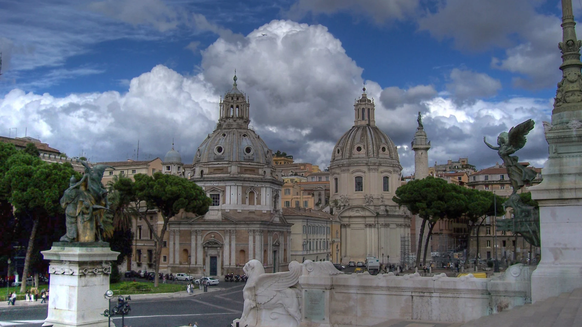 Италия, Рим, Лацио, город, площадь, церковь, статуя, статуи, Italia, Roma, Lazio