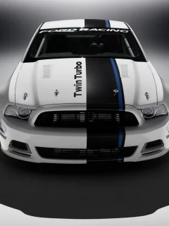 mustang, передок, белый, turbo, cobra, ford