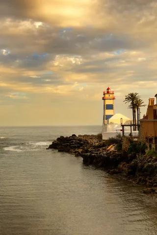 вечер, португалия, cascais, закат