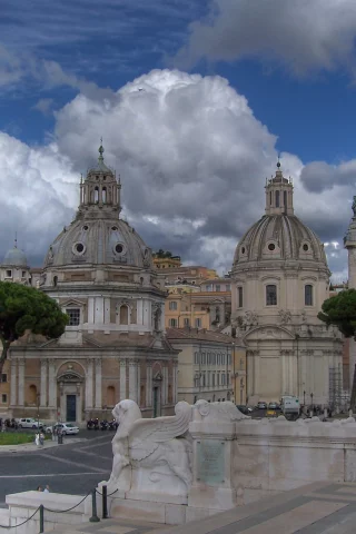 Италия, Рим, Лацио, город, площадь, церковь, статуя, статуи, Italia, Roma, Lazio