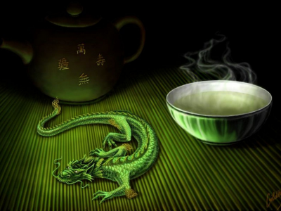 чай, ящерица, зелёный