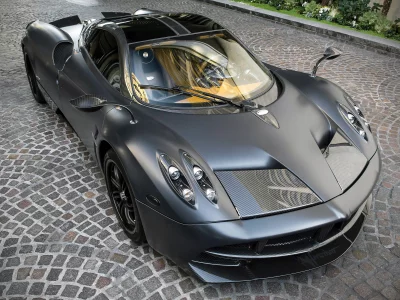 Город, мостовая, спорткар, машина, Pagani Huayra.