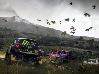 Ландшафт, трава, горы, небо, машины, игра, Forza Horizon