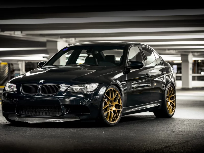 седан, тёмно синий, bmw, m3, e90, вид спереди, blue, parking, бмв