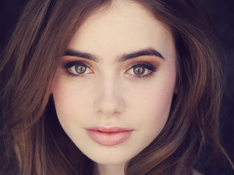 лицо, фото, face, взгляд, лили коллинз, lily collins, глаза