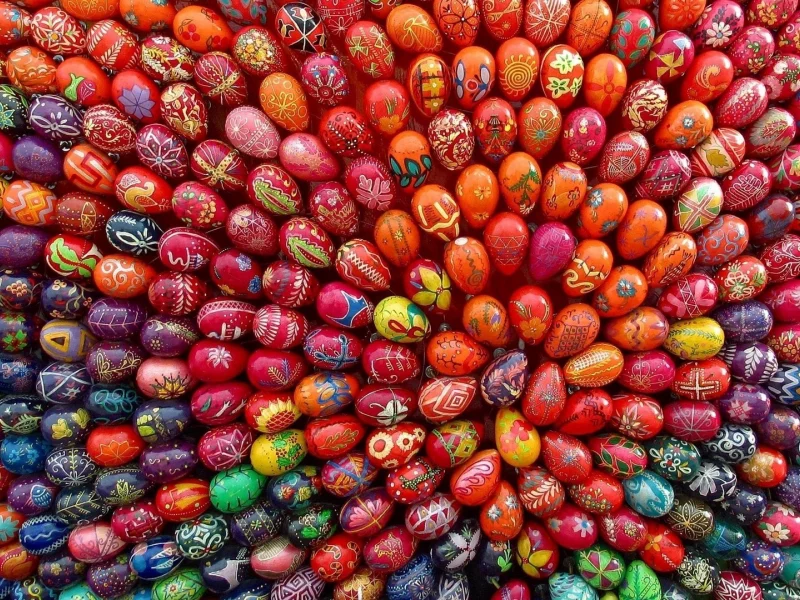 роспись, праздник, яйца, узор, пасха