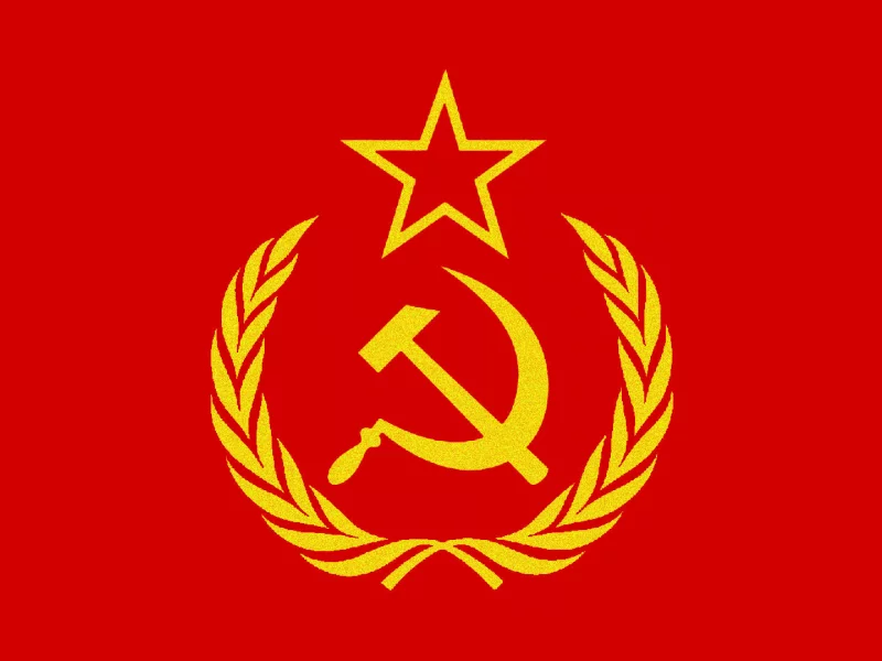 серп, звезда, эмблема, молот, флаг, колосья