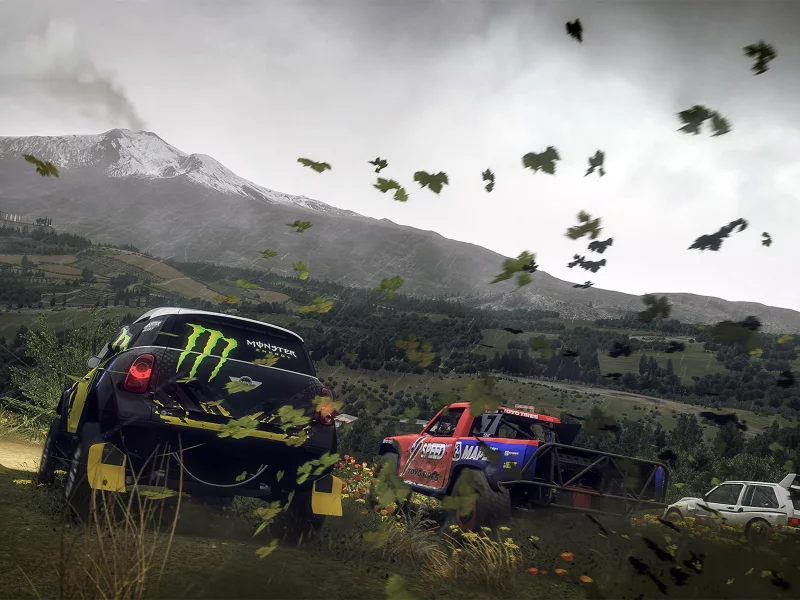 Ландшафт, трава, горы, небо, машины, игра, Forza Horizon