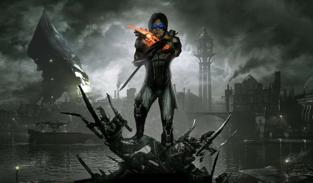 dishonored, reaper, кай ленг, fan art, mass effect 3, dunwall city, kai leng