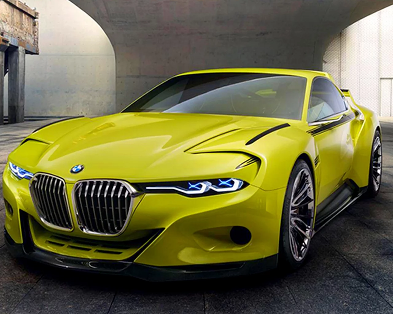 спорткар, желтый, BMW 3.0 CSL Hommage Concept