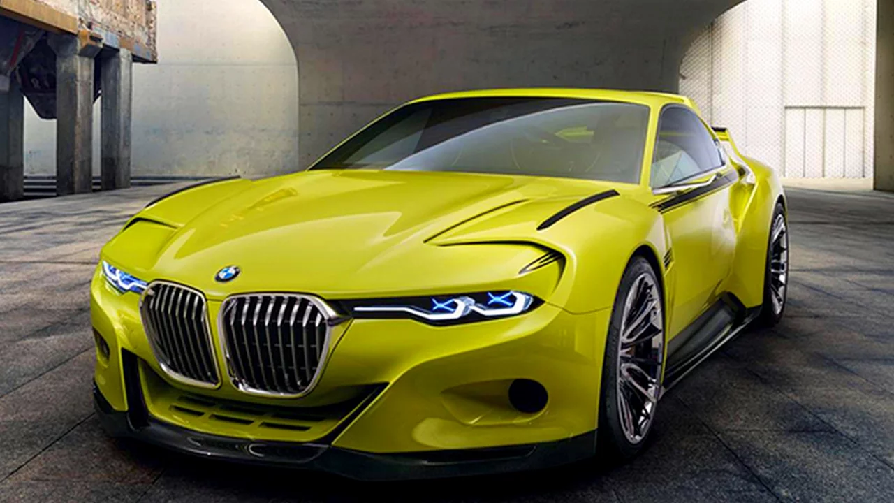 спорткар, желтый, BMW 3.0 CSL Hommage Concept