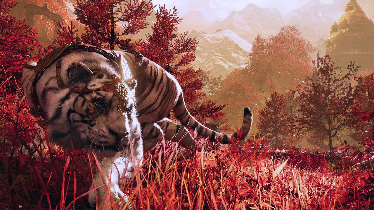 Азия, тигр, поле, трава, красный, игра, Far Cry 4