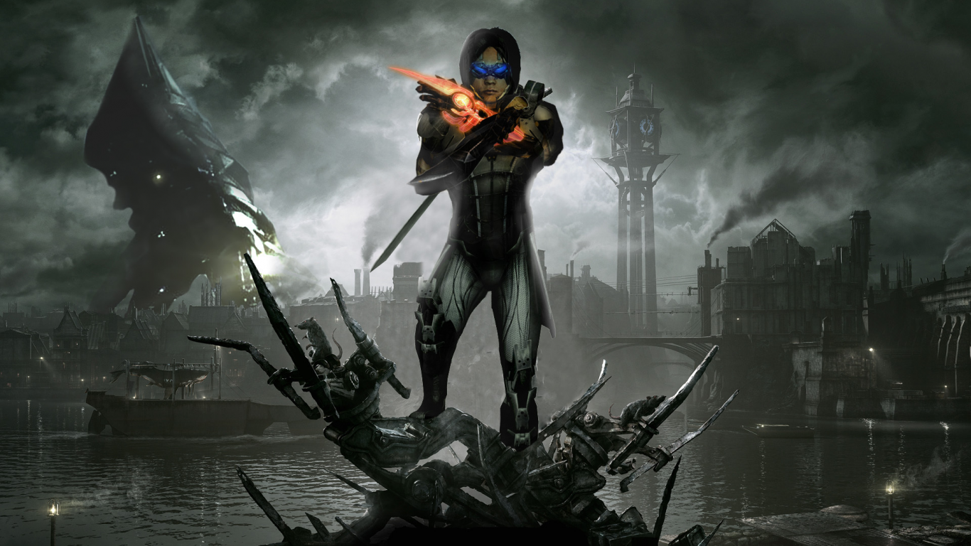 dishonored, reaper, кай ленг, fan art, mass effect 3, dunwall city, kai leng