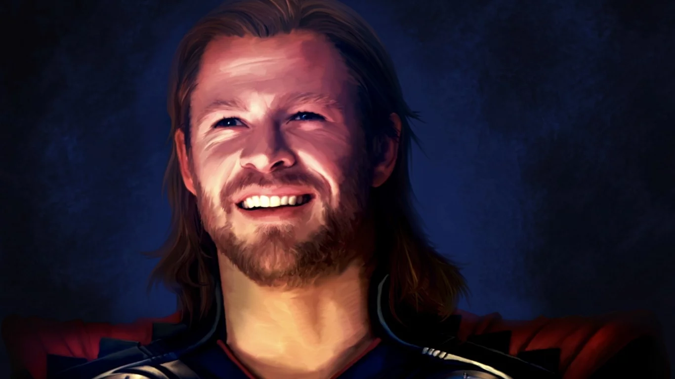 chris hemsworth, thor, улыбка, крис хемсворт, тор, smiling, marvel