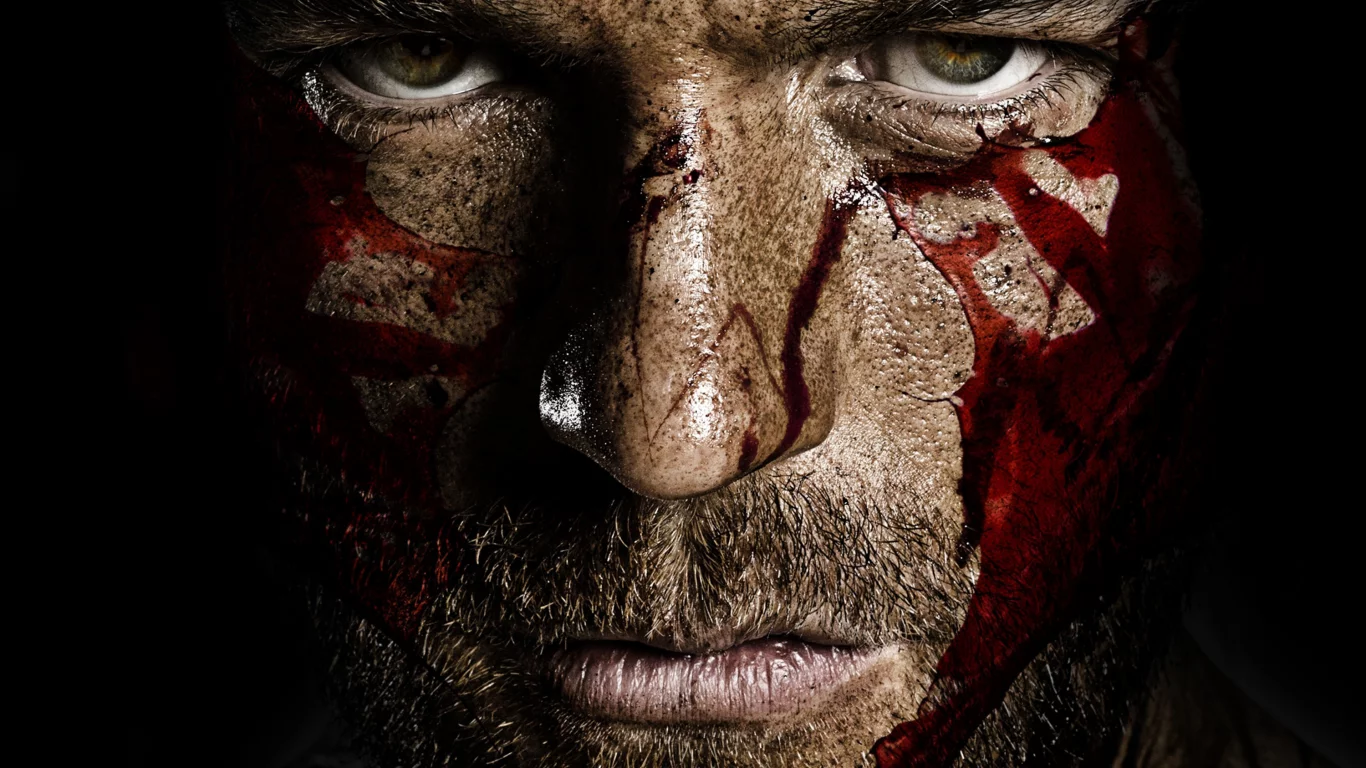 мужик, спартак, spartacus, кровь, liam mcintyre, взгляд, глаза
