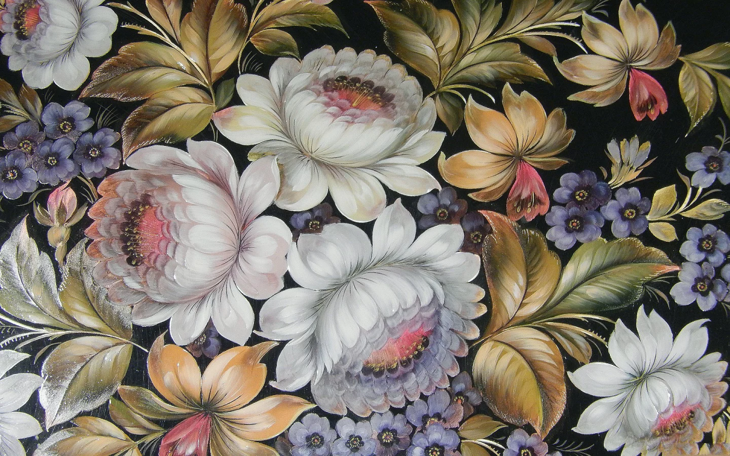 Фон, чёрный, цветы, рисунок.
