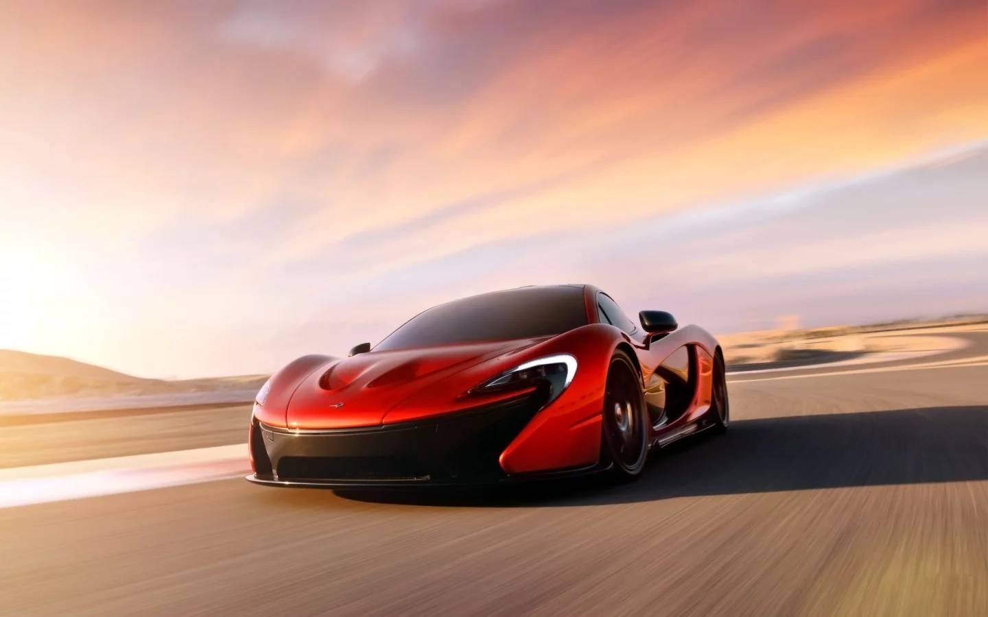 авто, в движении, день, mclaren, concept, машина, p1, оранжевый
